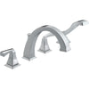 Delta Dryden Chrome QUANTITY (2) Widespread Bathroom Faucets, 24" Towel Bar, Robe Hook, Roman Tub Filler with Hand Spray INCLUDES Valve Package D042CR
