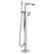 Delta Ara Collection Chrome Floor Mount Freestanding Channel Spout Tub Filler Faucet with Hand Shower Trim Kit only (Requires Rough-in Valve) DT4768FL