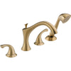 Delta Addison Champagne Bronze Roman Tub Faucet with Hand Shower Trim Kit 524982
