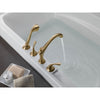 Delta Addison Champagne Bronze Roman Tub Faucet with Hand Shower Trim Kit 524982