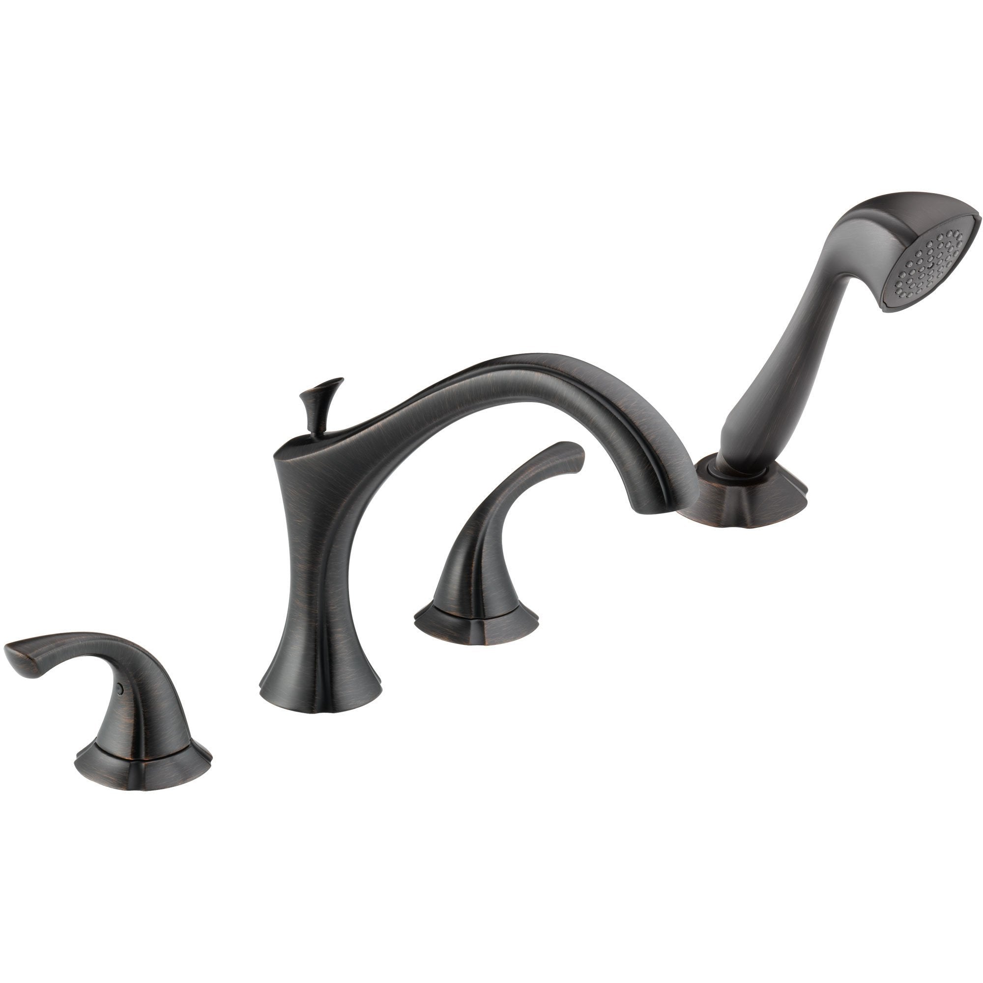 Delta Addison Venetian Bronze Roman Tub Faucet with Hand Shower and Valve D884V