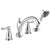 Delta Linden Collection Chrome Finish Deck Mounted Roman Tub Filler Faucet with Hand Shower Sprayer Trim Kit (Requires Rough-in Valve) DT4793