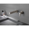 Delta Zura Collection Stainless Steel Finish Single Handle Modern Wall Mount Lavatory Bathroom Faucet INCLUDES Rough-in Valve D1899V