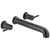 Delta Trinsic Modern Matte Black Finish Wall Mounted Tub Filler Faucet Trim Kit (Requires Valve) DT5759BLWL