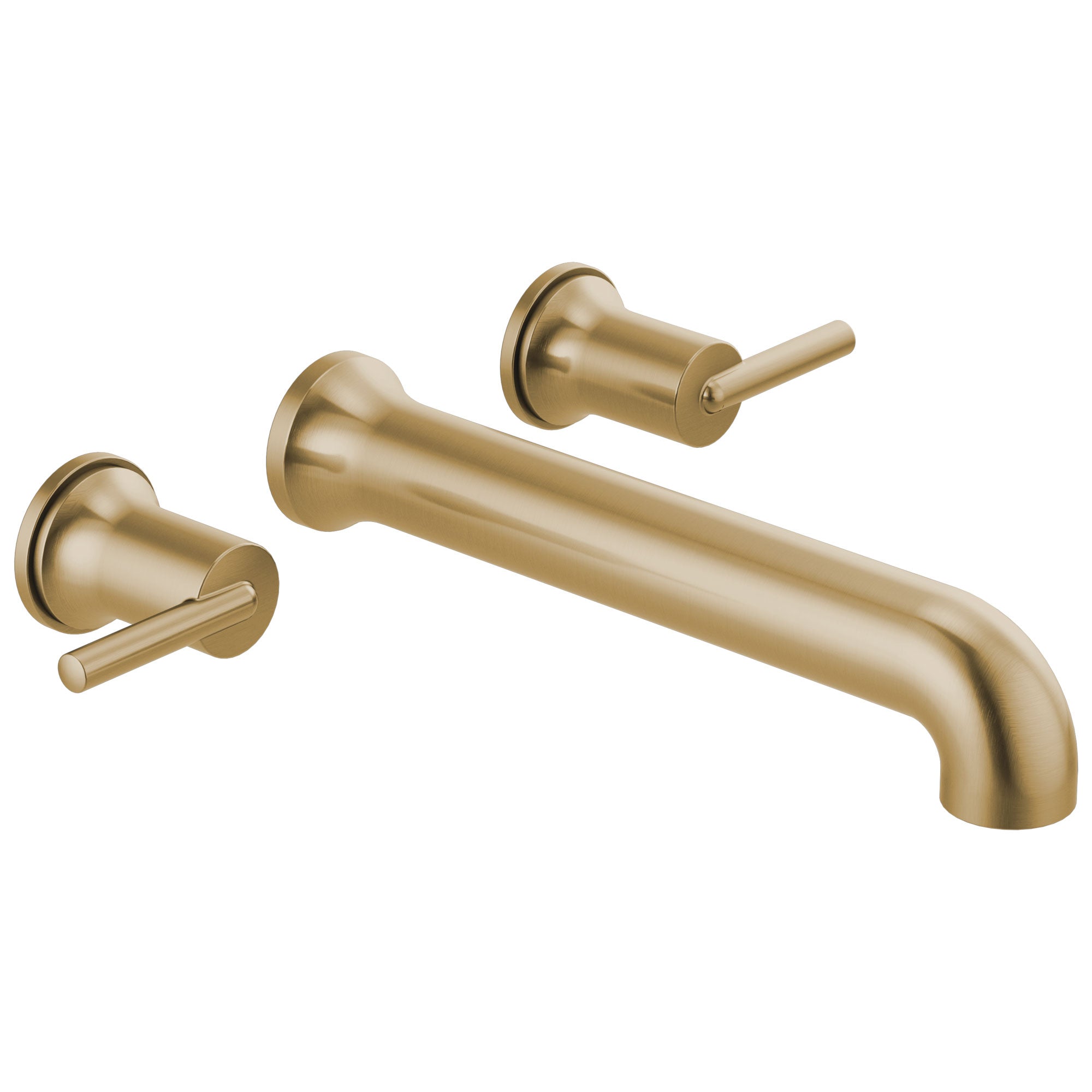 Delta Trinsic Modern Champagne Bronze Finish Wall Mounted Tub Filler Faucet Trim Kit (Requires Valve) DT5759CZWL
