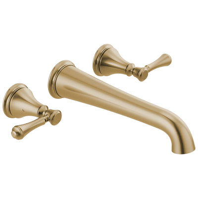 Delta Cassidy Champagne Bronze Finish 2 Handle Wall Mount Tub Filler F 