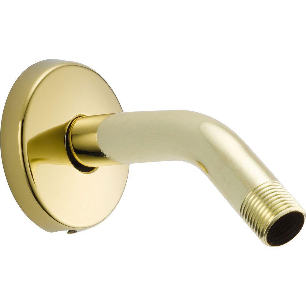 Delta Shower Arm and Flange in Polished Brass 561371