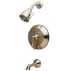 Kingston Brass Satin Nickel Tub and Shower Combination Faucet VB36380AL