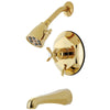 Kingston Brass VB46320ZX Tub and Shower Combination Faucet Polished Brass
