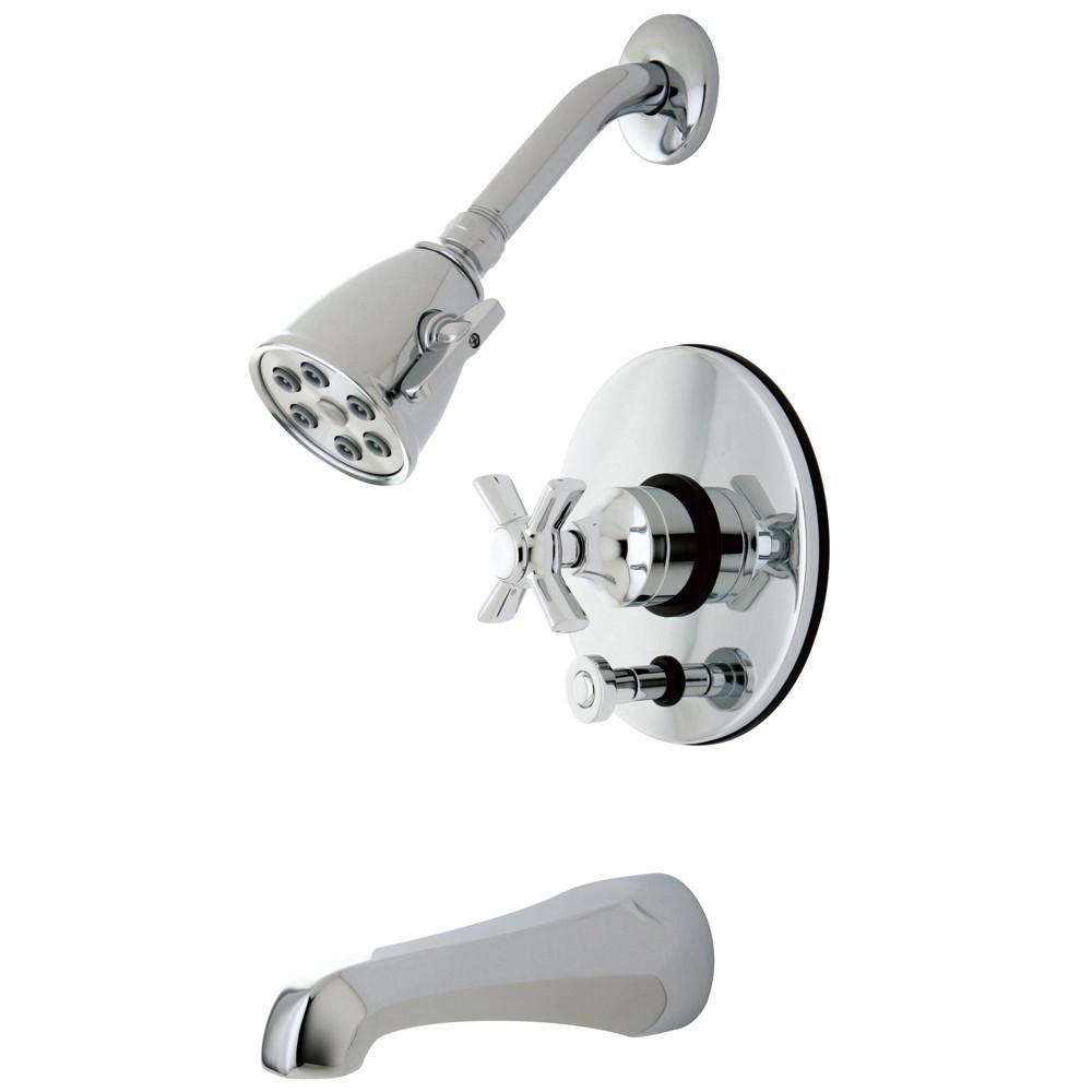 Kingston Brass VB86910ZX Tub and Shower Combination Faucet Polished Chrome
