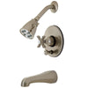 Kingston Brass VB86980ZX Tub and Shower Combination Faucet Satin Nickel