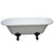 67" Double Ended White Acrylic Clawfoot Tub with Oil Rubbed Bronze Lion Feet