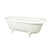 67" Double Ended White Acrylic Freestanding Clawfoot Tub with White Lion Feet