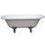 67" Large Double Ended Acrylic Free Standing Clawfoot Tub w/ Chrome Lion Feet