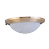 Concord Fans 2 Light Antique Brass Finish Low Profile Ceiling Fan Light Kit