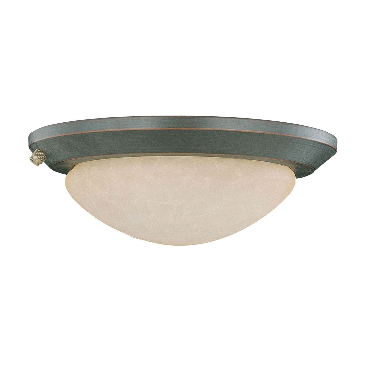 Concord Fans 2 Light Oil Rubbed Bronze Finish Low Profile Ceiling Fan Light Kit