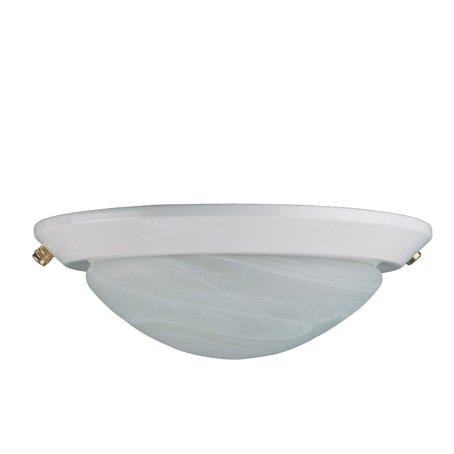 Concord Fans 2 Light White Finish Low Profile Ceiling Fan Light Kit