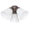 Concord Fans Faux Alabaster 3 Light Rubbed Bronze Ceiling Fan Light Kit