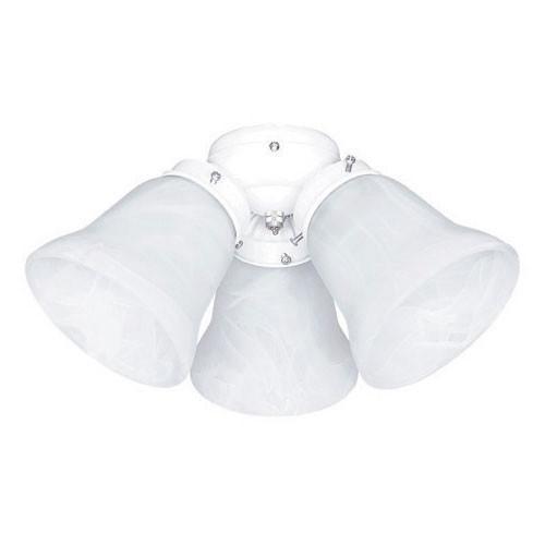 Concord Fans Faux Alabaster 3 Light White Ceiling Fan Light Kit