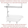 Chrome Clawfoot Tub Shower Conversion Kit with Enclosure Curtain Rod 10060C