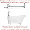 Chrome Clawfoot Tub Shower Conversion Kit with Enclosure Curtain Rod 10060C