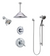 Delta Victorian Collection Custom Shower System in Chrome Finish with Ceiling Shower, Hand Shower, and Wall Showerhead Custom1038V