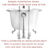 Chrome Deck Mount Clawfoot Bathtub Filler Faucet w Hand Shower Package CC620T1system