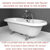 Satin Nickel Deck Mount Clawfoot Tub Faucet Package w Drain Supplies Stops CC1091T8system