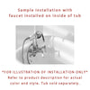 Chrome Wall Mount Clawfoot Tub Filler Faucet Package Supply Lines & Drain CC32T1system